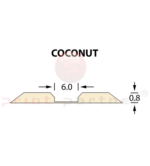 Kanalik Linear Crease 6,0x0,80mm COCONUT -14,7m