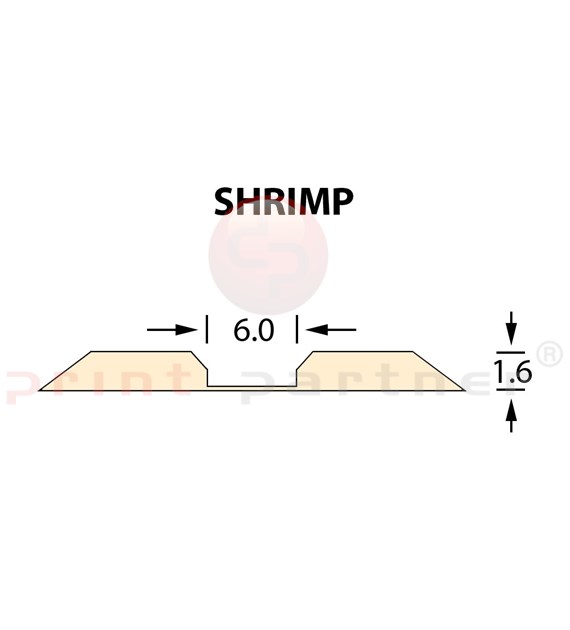 Kanalik Linear Crease 6,0x1,60mm SHRIMP -14,7m