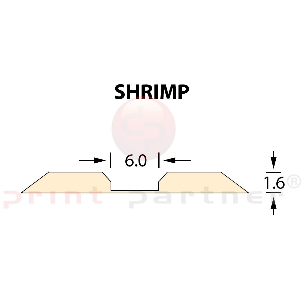 Kanalik Linear Crease 6,0x1,60mm SHRIMP -14,7m