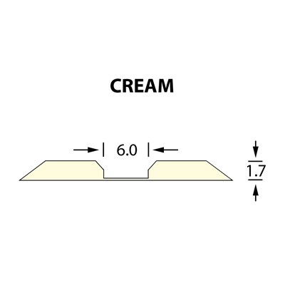 Rillzurichtung Linear 6,0x1,70mm CREAM -14,7m