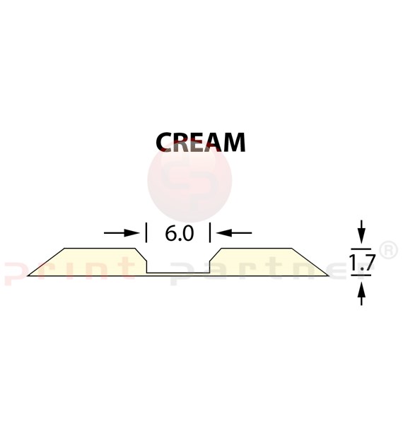 Rillzurichtung Linear 6,0x1,70mm CREAM -14,7m