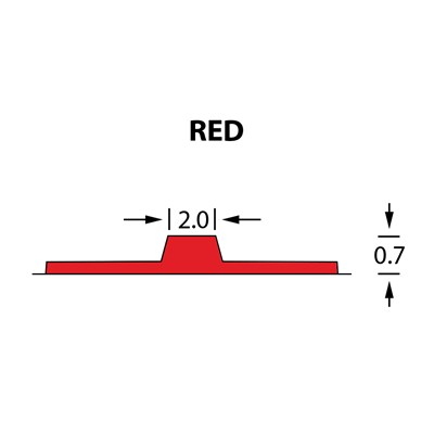 Reverse Crease Matrix 2,0x0,70mm RED -25m
