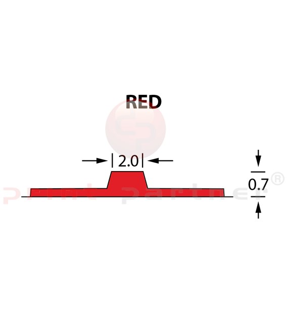 Reverse Crease Matrix 2,0x0,70mm RED -25m