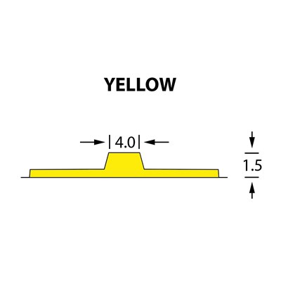 Rillzurichtung Reverse 4,0x1,50mm YELLOW -14,7m