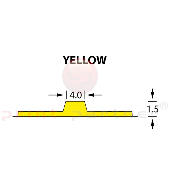 Rillzurichtung Reverse 4,0x1,50mm YELLOW -14,7m