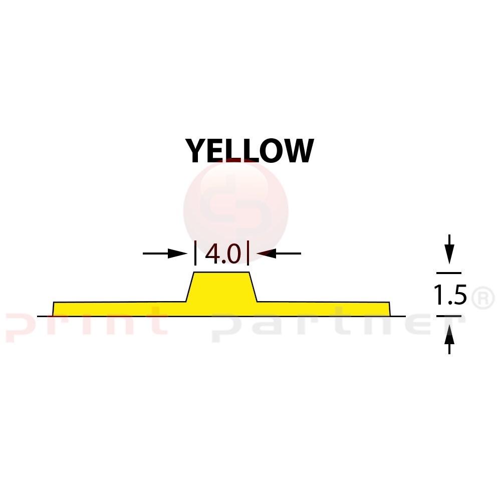 Kanalik Reverse Crease 4,0x1,50mm YELLOW -14,7m