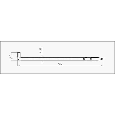 Hook Needle for Brehmer 54 - 10 pcs.