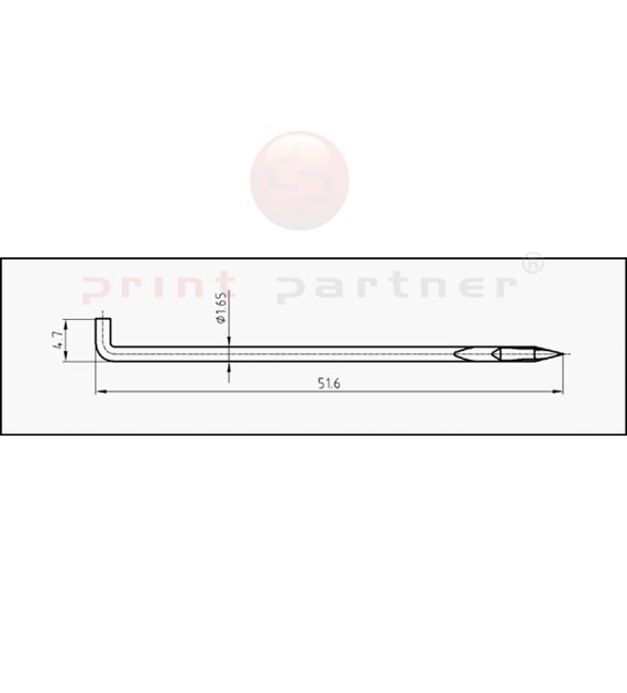 Hook Needle for Brehmer 54 - 10 pcs.