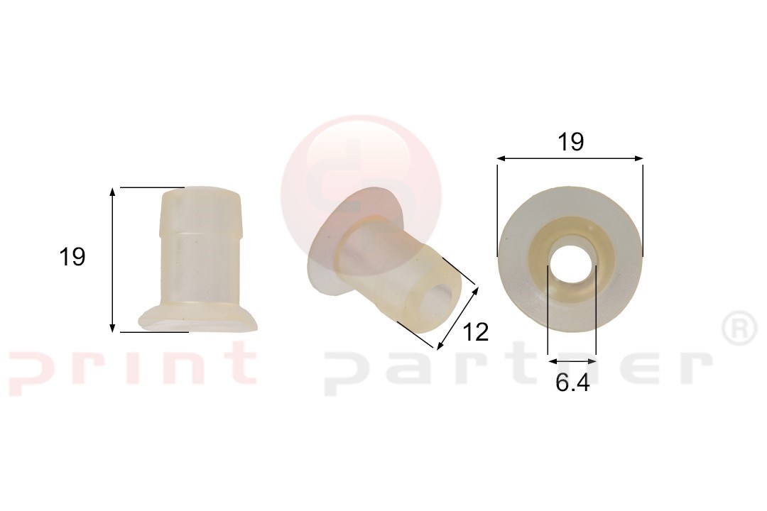 Shaped Rubber Sucker RS/00124 - 12 pcs.