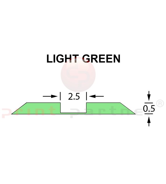 Kanalik Linear Crease 2,5x0,50mm LIGHT GREEN -25m