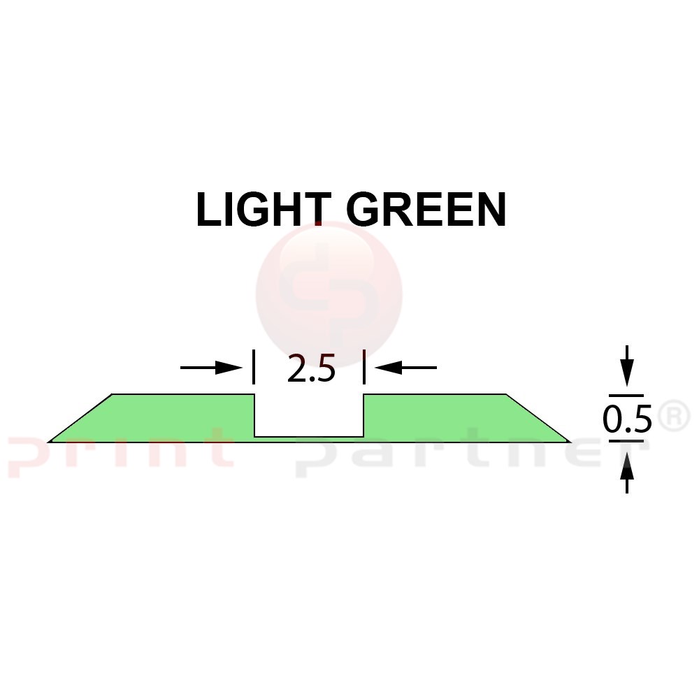Linear Crease Matrix 2,5x0,50mm LIGHT GREEN -25m