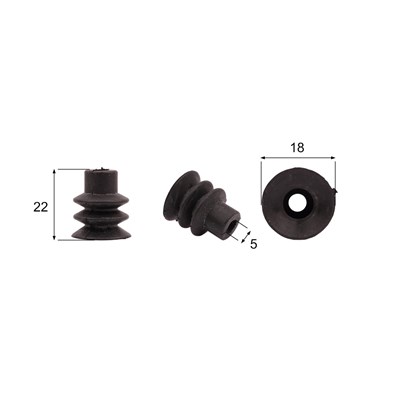 Förmigen Gummisauger RS/852/2408/HN
