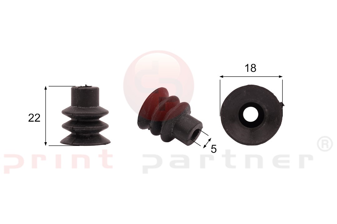 Förmigen Gummisauger RS/852/2408/HN