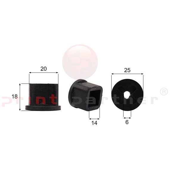 Shaped Rubber Sucker for LBW / Brehmer / Polygraph