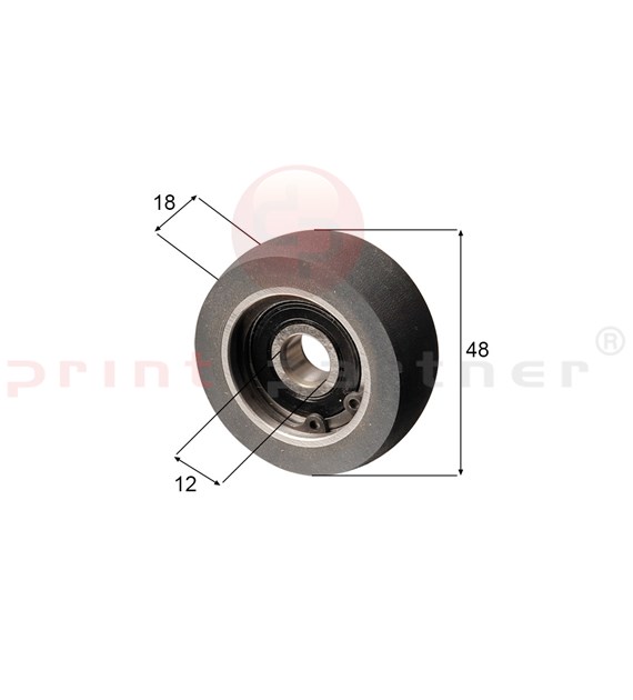Rolle für Roland (aus Gummi) mit Lager