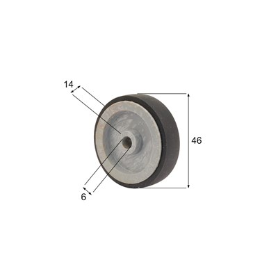 Feeder wheel for Roland / Mabeg (plastic & rubber)