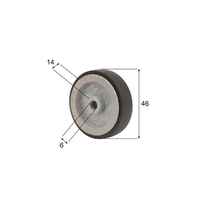 Rolle für Roland / Mabeg (aus Gummi und Plastik)