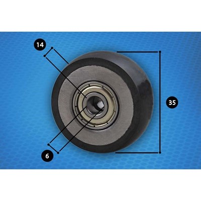 Feeder wheel for Komori (rubber) with bearing