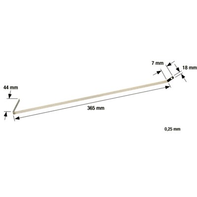 Steel counter  - perforating strip 0,25 mm