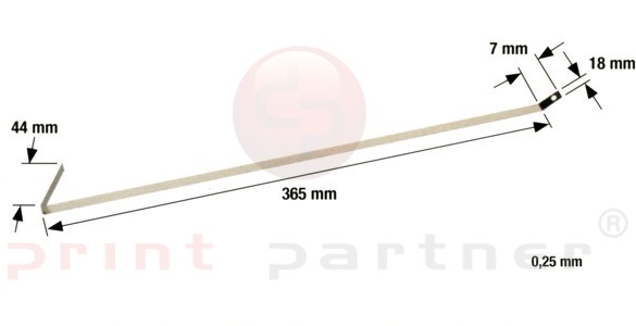 Steel counter  - perforating strip 0,25 mm