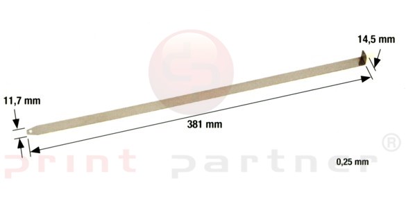 Steel counter  - perforating strip 0,25 mm
