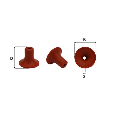 Förmigen Gummisauger RS/00005 - 12 Stück