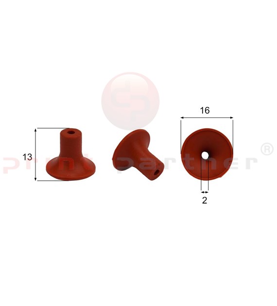 Shaped Rubber Sucker RS/00005 - 12 pcs.