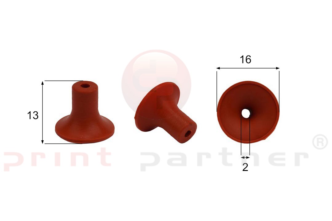 Shaped Rubber Sucker RS/00005 - 12 pcs.