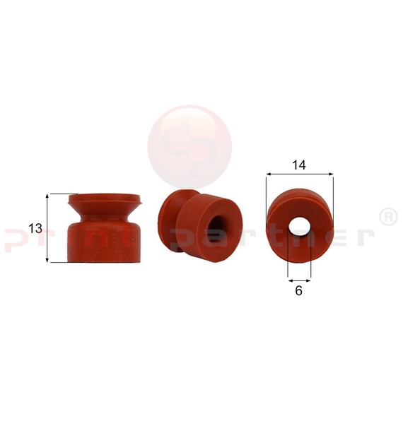 Shaped Rubber Sucker RS/00009 - 12 pcs.