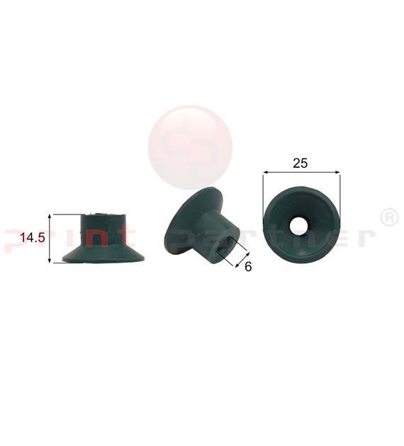 Shaped Rubber Sucker RS/00010 - 12 pcs.