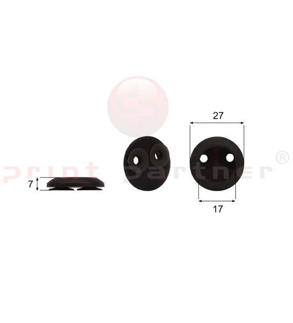 Shaped Rubber Sucker RS/00011 - 12 pcs.