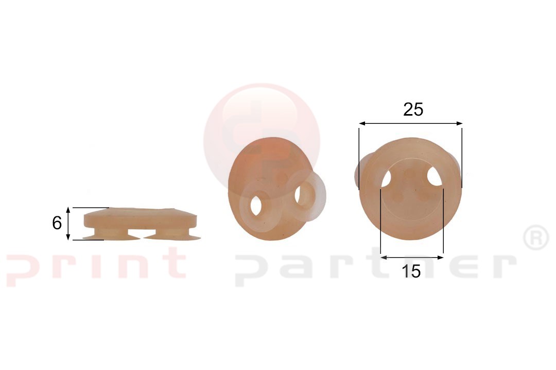 Shaped Rubber Sucker RS/00012 - 12 pcs.