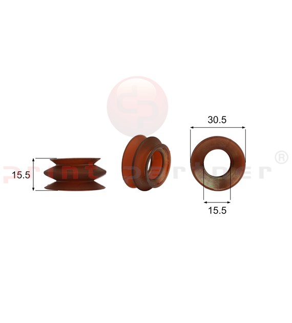 Shaped Rubber Sucker RS/00013 - 12 pcs.