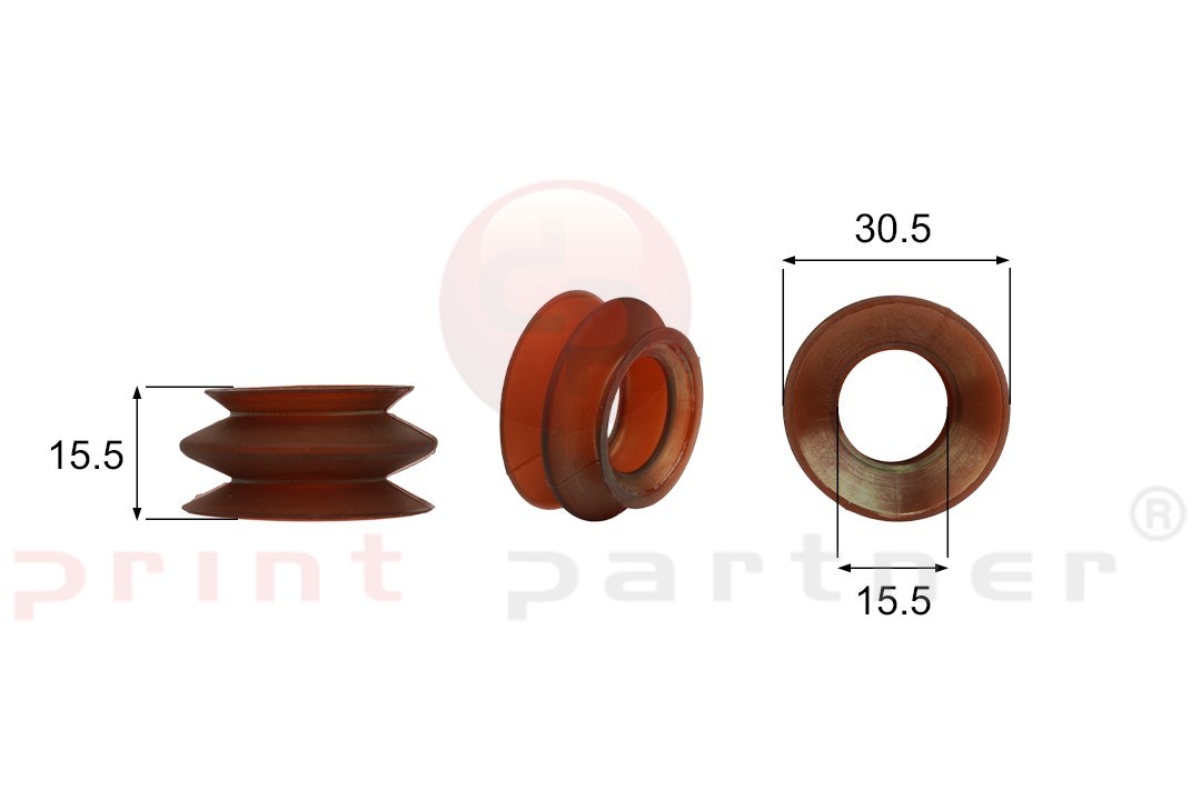 Shaped Rubber Sucker RS/00013 - 12 pcs.