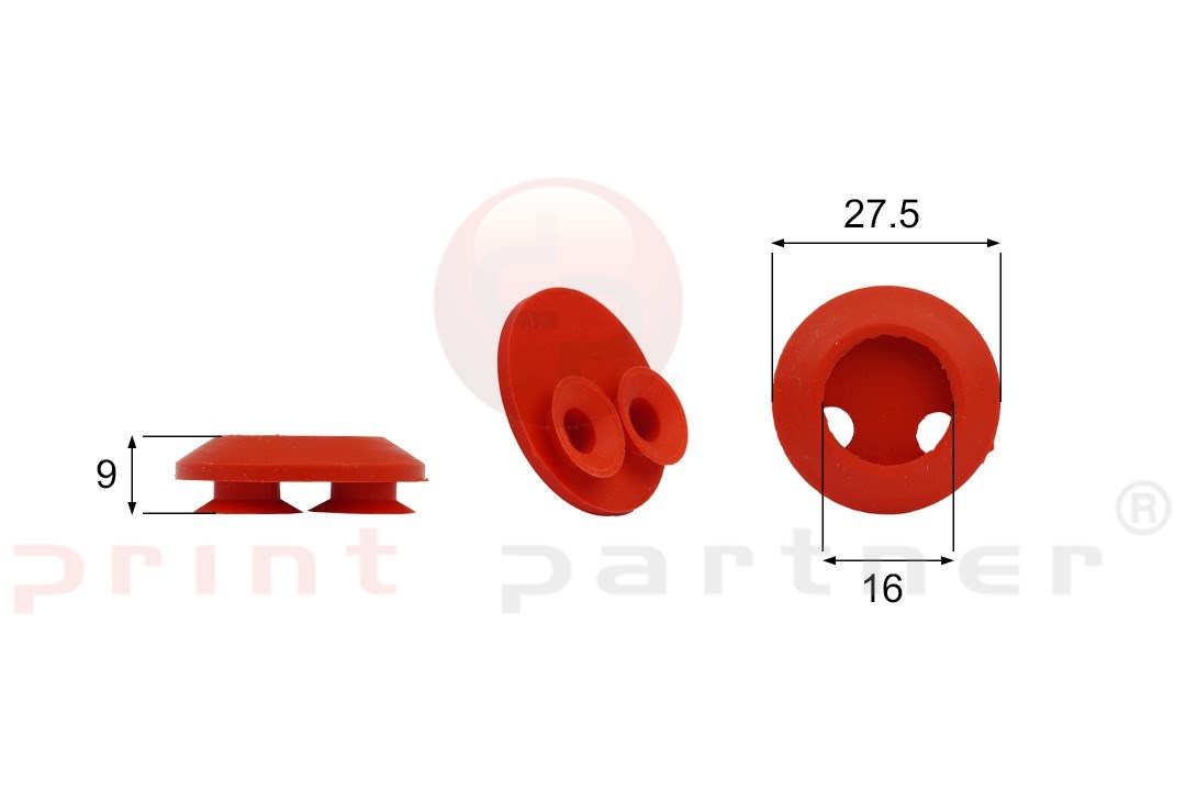 Shaped Rubber Sucker RS/00014 - 12 pcs.