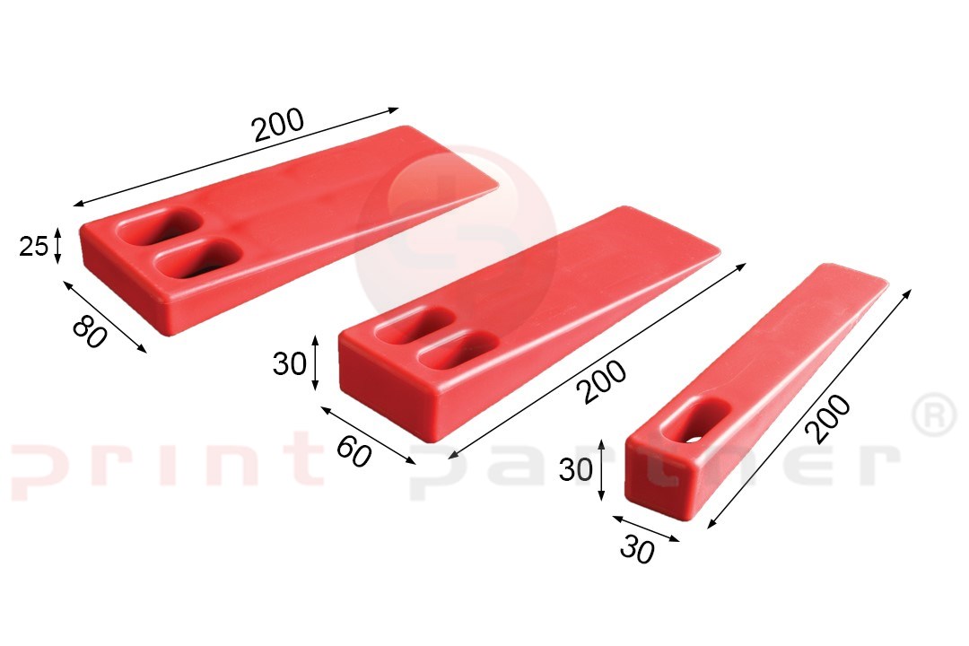 Paper wedges - 1 small, 1 medium, 1 large