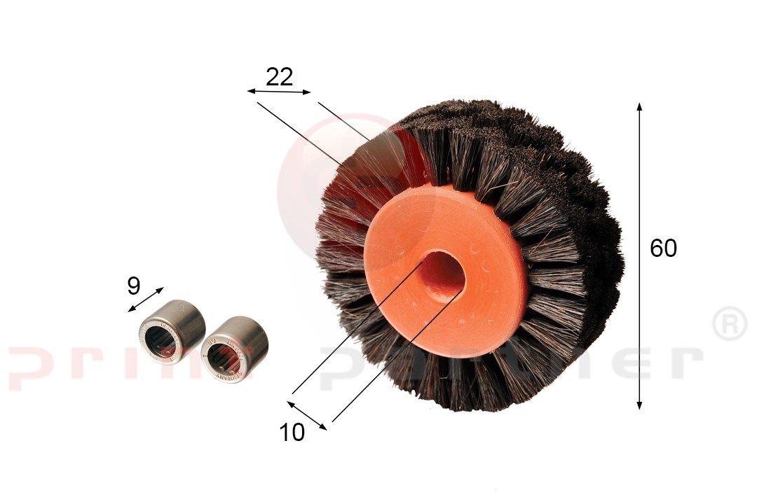 Brush wheel for KBA (with 2 bearings)
