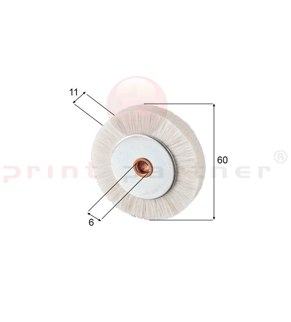 Brush wheel for Komori / Roland / Mabeg