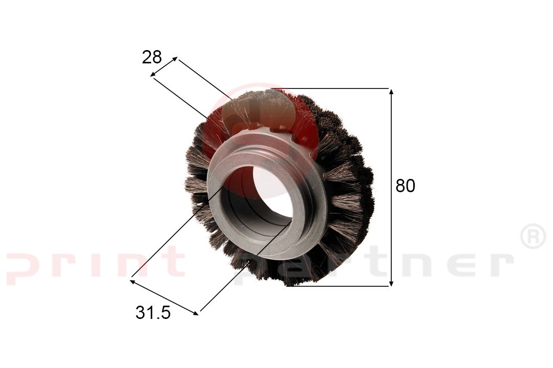 Brush wheel for Bobst