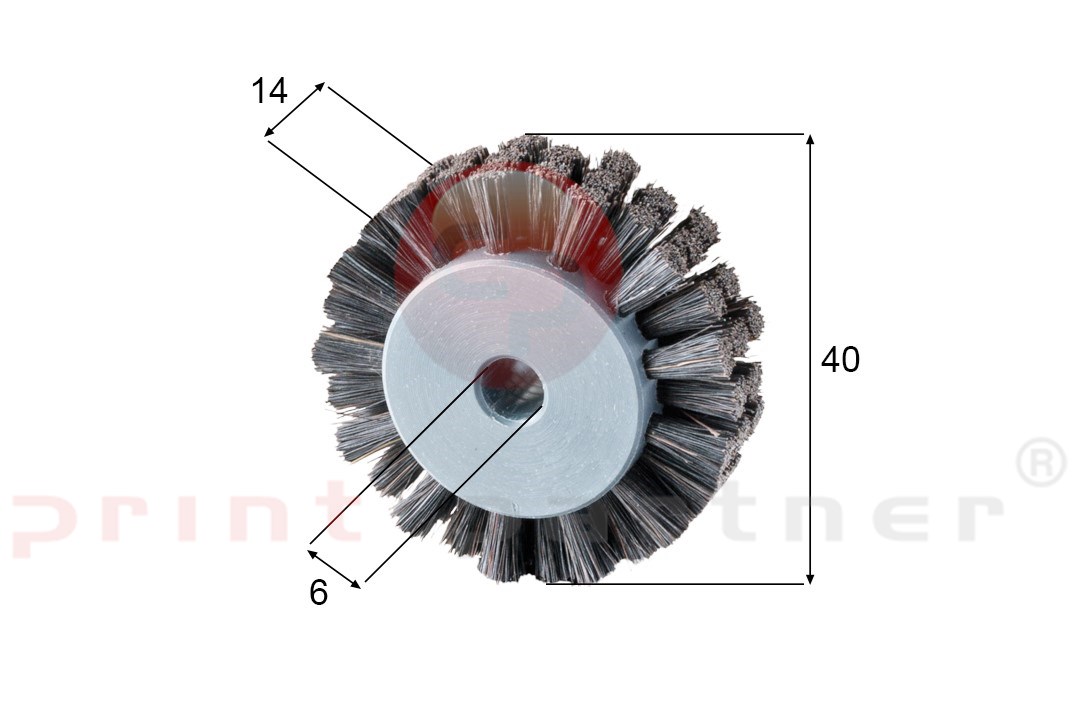 Brush wheel for Mabeg